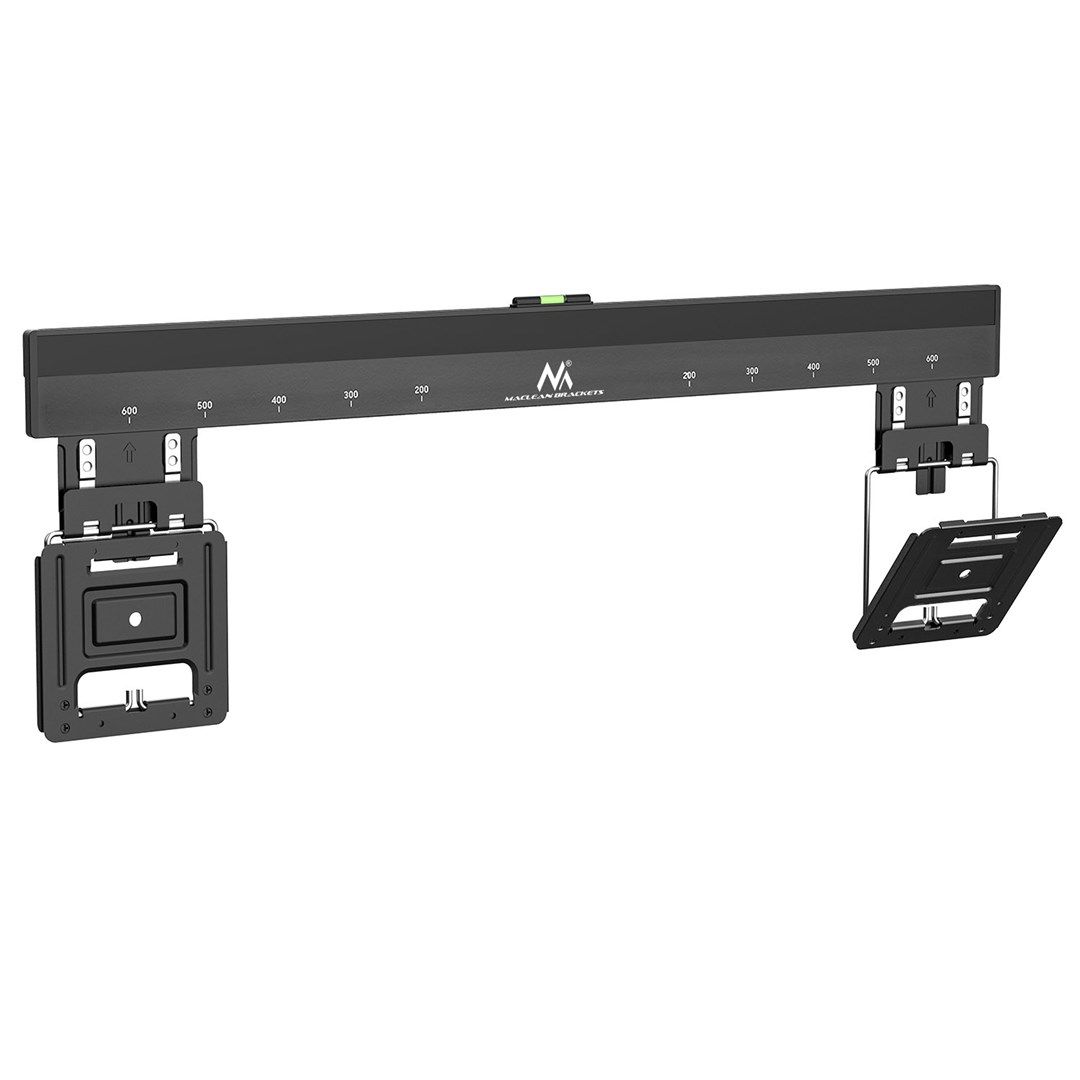 Maclean MC-481 Ultra Flat Slim TV Wall Mount Bracket Holder For 37-80 Flat Curved Up To 75kg Max. VESA 600x400 Universal TV Mount Holde