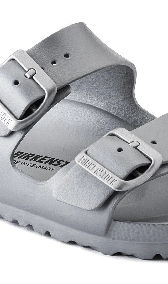 Birkenstock Arizona Essentials Sandals Unisex Metallic Silver