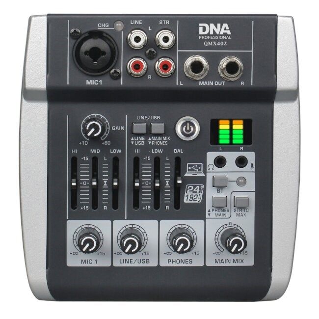 DNA Professional QMX402 - Analogue Audio Mixer With Bluetooth
