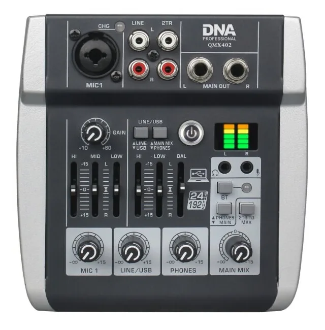 DNA Professional QMX402 - Analogue Audio Mixer With Bluetooth
