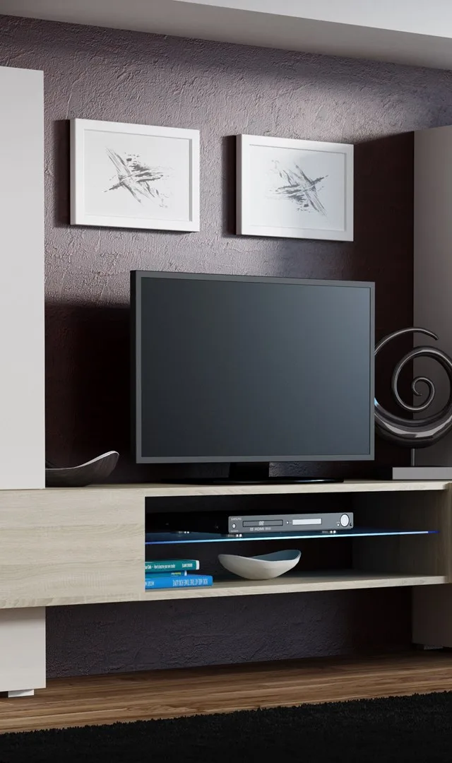 Cama Wall Unit TORI 277/46/162 White/White/RTV Sonoma Oak