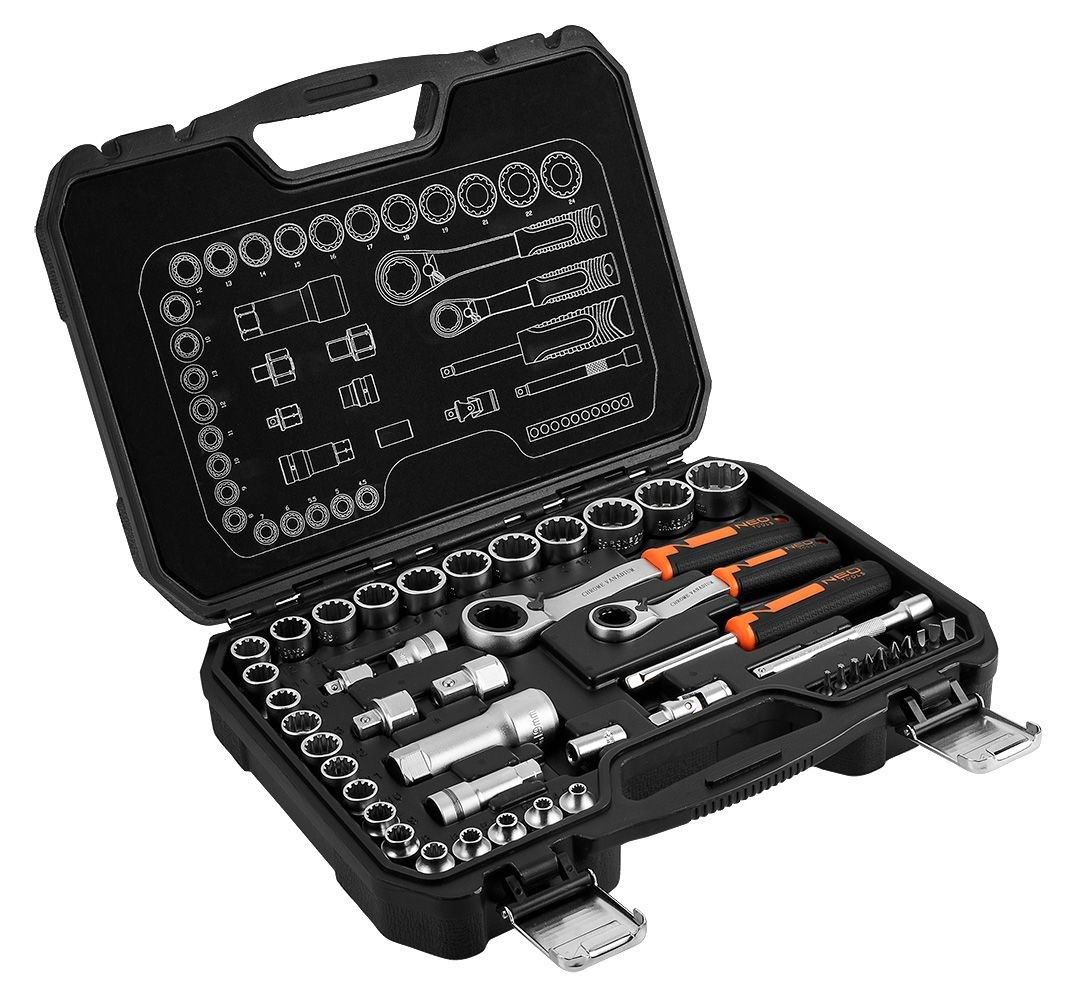 Through-Hole Socket Set 46 Pcs. 1/4 3/8