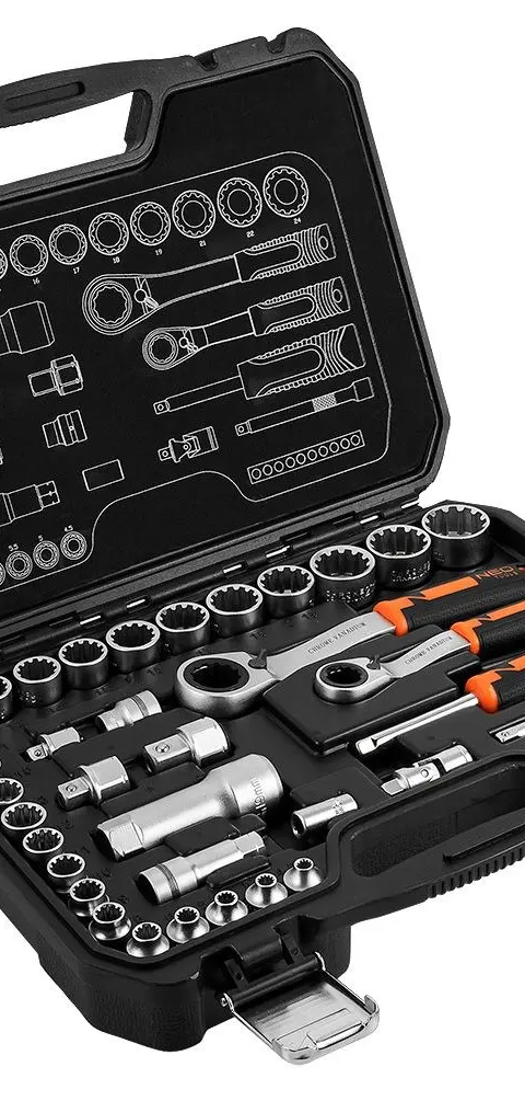 Through-Hole Socket Set 46 Pcs. 1/4 3/8