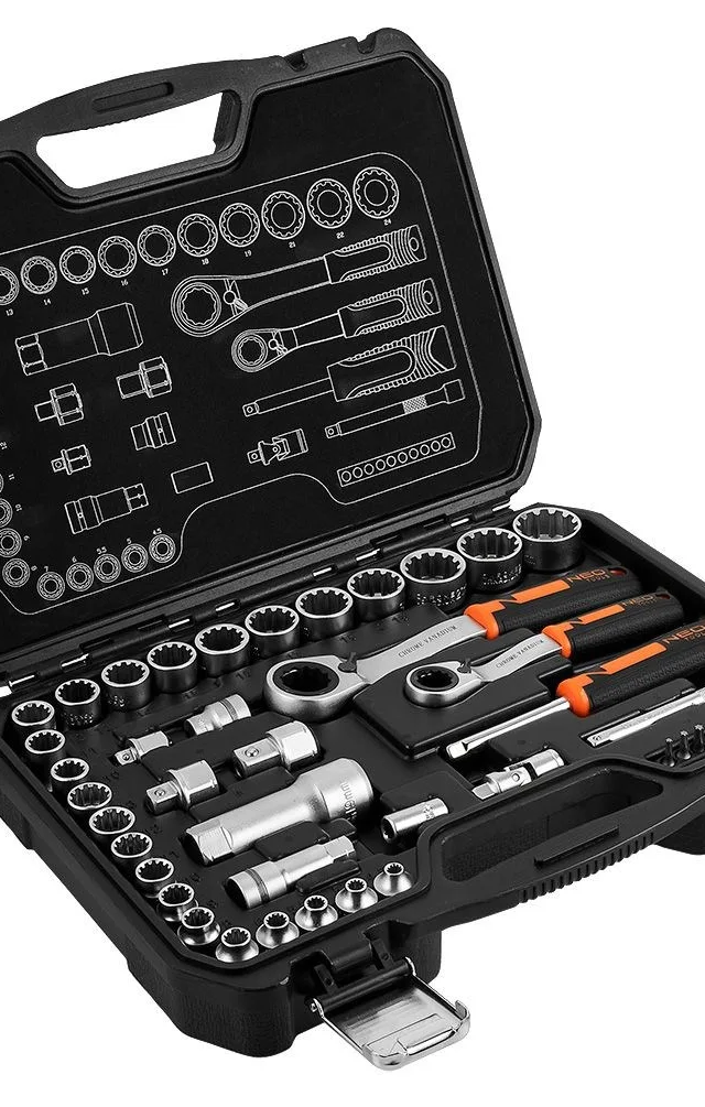 Through-Hole Socket Set 46 Pcs. 1/4 3/8