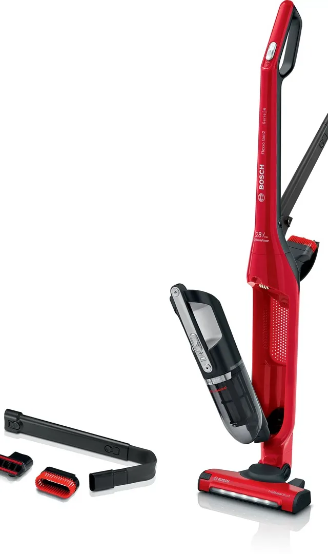 Bosch Serie 4 BBH3ZOO28 Stick Vacuum/Electric Broom Battery Dry Bagless 0.4 L Red 2.15 Ah