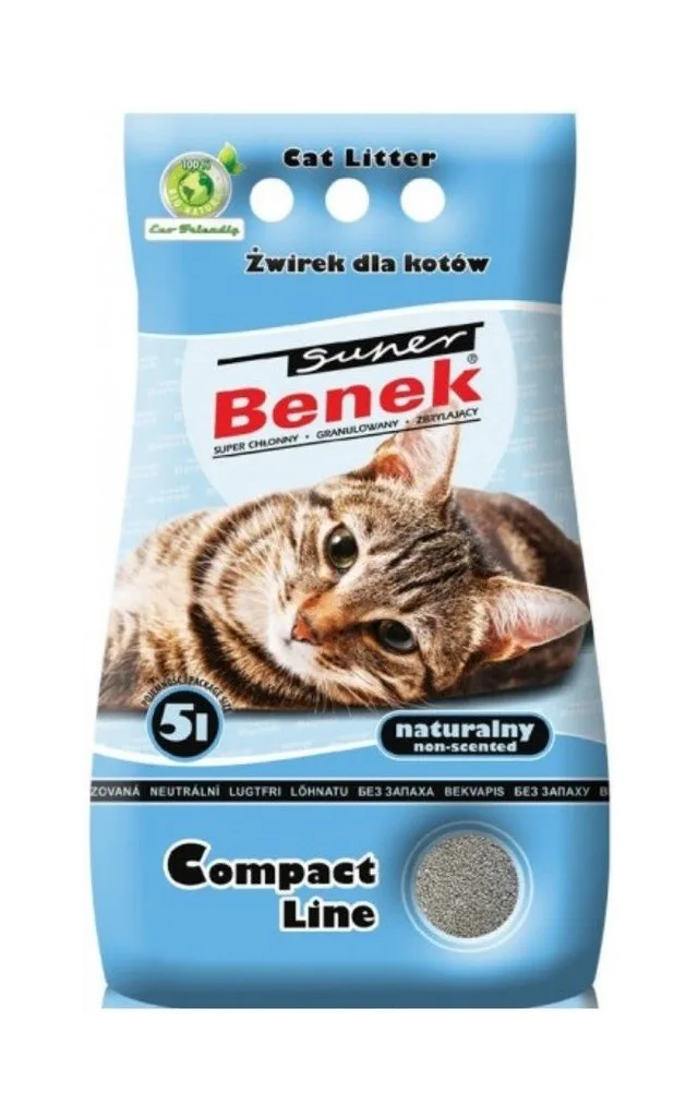 Certech Super Benek Compact Natural - Cat Litter Clumping 5 L