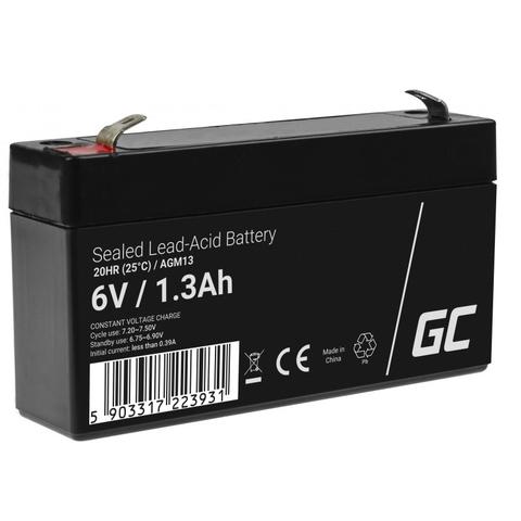 Green Cell AGM Battery Lead Acid VRLA 6V 1.3Ah