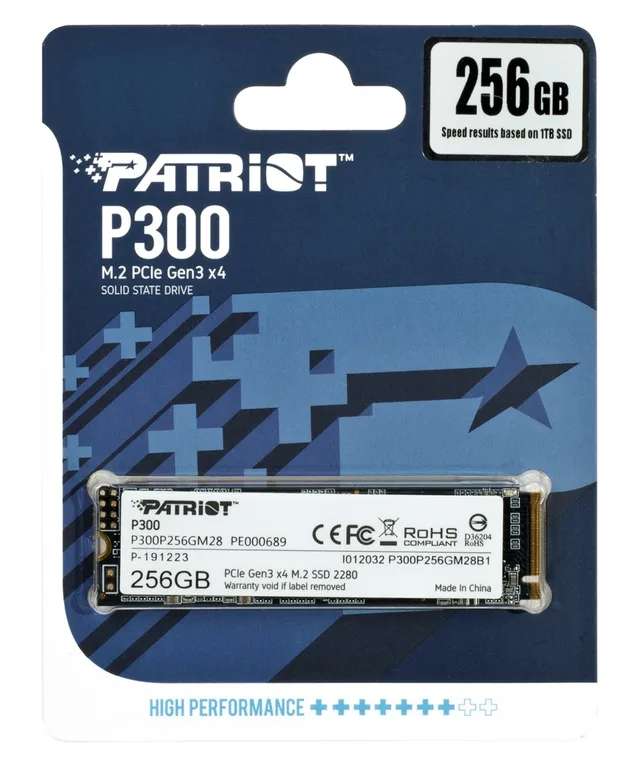 Patriot Memory P300P256GM28 internal solid state drive 256 GB M.2 PCI Express NVMe