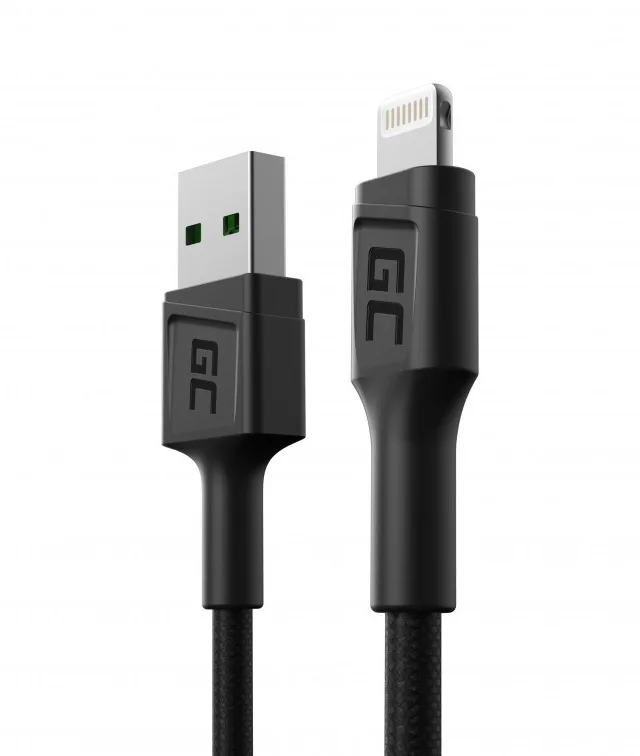 Green Cell KABGC24 lightning cable 0.3 m Black