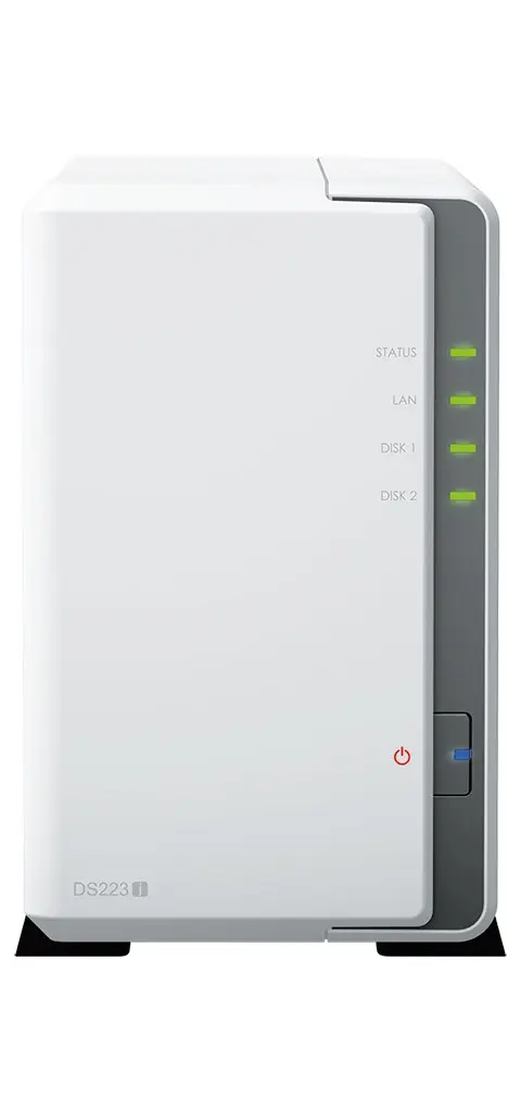 Synology DiskStation DS223J NAS/storage server Desktop Realtek RTD1619B 1 GB DDR4 0 TB DiskStation Manager White