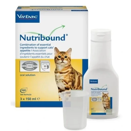 VIRBAC Nutribound Convalescence - Dietary Supplements For Cats - 3x150ml