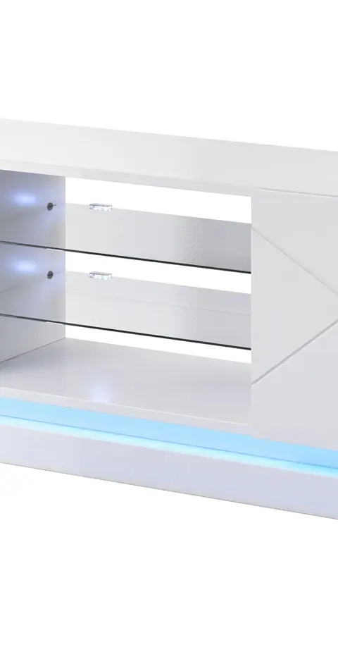 Cama TV Cabinet QIU 200 MDF White Gloss/White Gloss