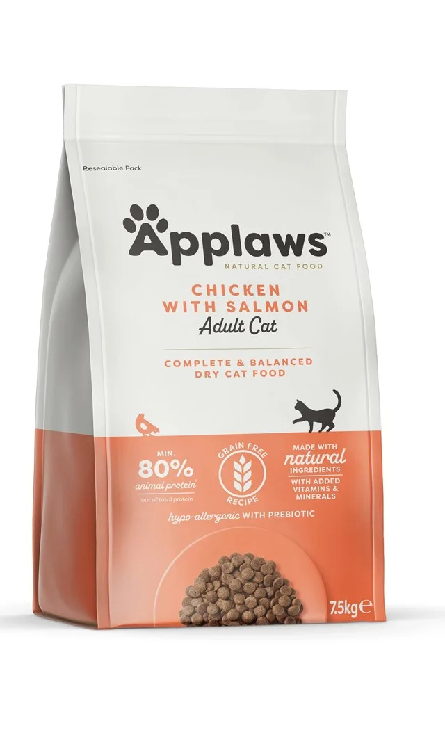 APPLAWS Chicken With Salmon - Dry Cat Food - 7 5kg