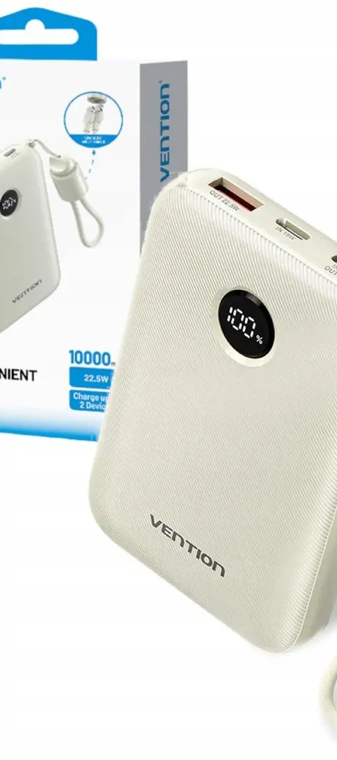 Vention FKAN0-C power bank 10000 mAh Beige