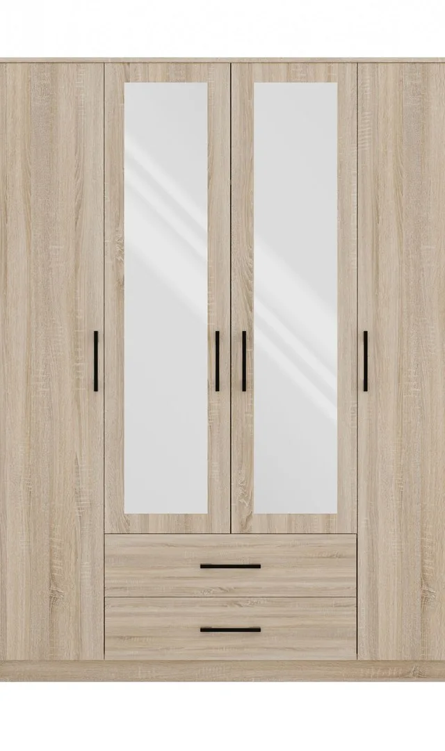 Topeshop ROMANA 160 SON Bedroom Wardrobe/Closet 11 Shelves 4 Door(S) Oak