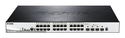 D-Link DGS-1510-28XMP Managed L2/L3 Gigabit Ethernet (10/100/1000) Power over Ethernet (PoE) Black, Grey