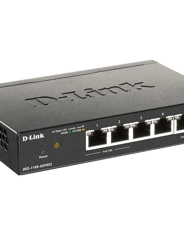 D-Link 5-Port Gigabit PoE Smart Managed Switch with 1 PD port