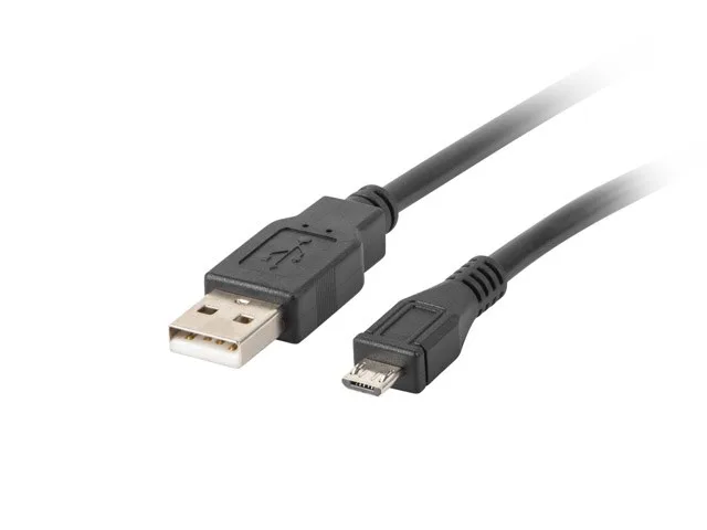 Lanberg CA-USBM-10CC-0010-BK USB cable USB 2.0 1 m Micro-USB B USB A 0.48 Gbit/s Black