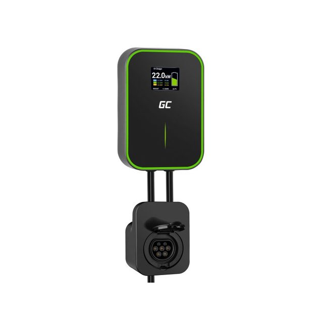GREEN CELL WALLBOX EV POWERBOX 22KW WITH SOCKET RFID