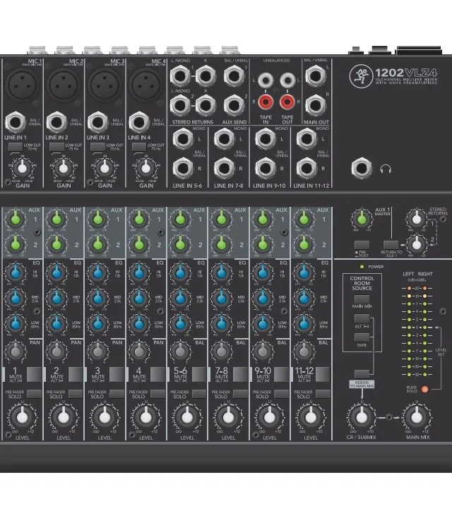 Mackie 1202VLZ4 Audio Mixer 12 Channels 20 - 20000 Hz