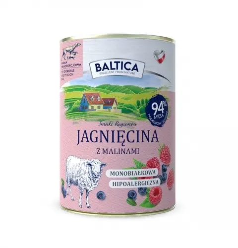 BALTICA Smaki RegionóW Lamb With Raspberries - Wet Dog Food - 400g