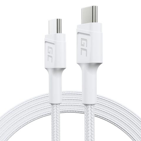 Green Cell KABGC30W USB cable USB 3.2 Gen 1 (3.1 Gen 1) 1.2 m USB C 0.48 Gbit/s 60 W White