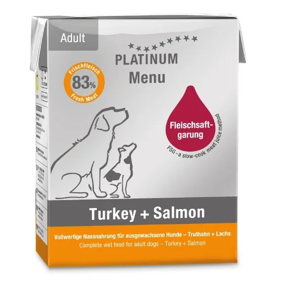 PLATINUM Menu Adult Iberico Turkey - Wet Dog Food - 185g
