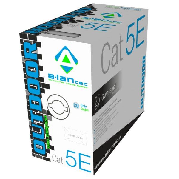 A-LAN KIU5OUTZ305 Networking Cable Grey 305 M Cat5e U/UTP (UTP)