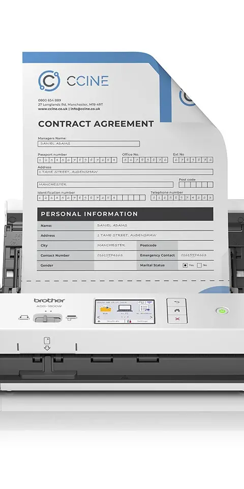 Brother ADS-1800W scanner ADF scanner 600 x 600 DPI A4 White