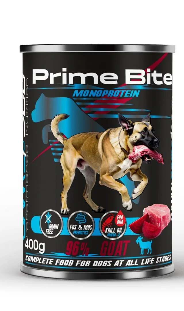 PRIME BITE Monoprotein Goat With Beetroot - Wet Dog Food - 400g