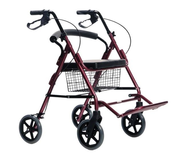 Four-Wheel Walker With Seat Function