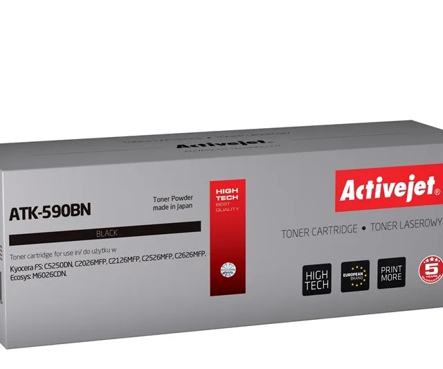 Activejet ATK-590BN toner (replacement for Kyocera TK-590K; Supreme; 7000 pages; black)