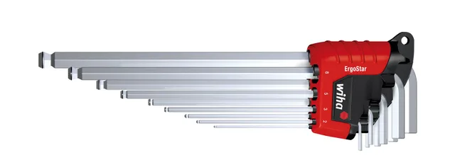 Wiha 369R L-shaped hex key set Metric 9 pc(s)