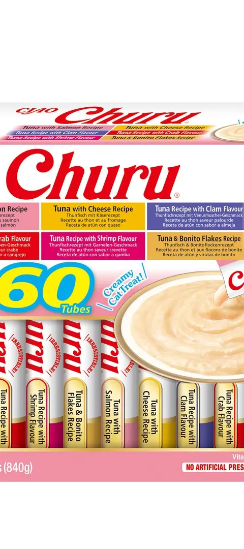 INABA Churu Variety Box Tuna - Cat Treats - 60 X 14g