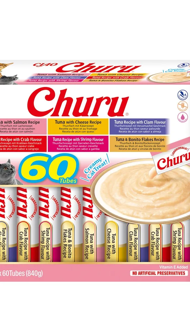 INABA Churu Variety Box Tuna - Cat Treats - 60 X 14g