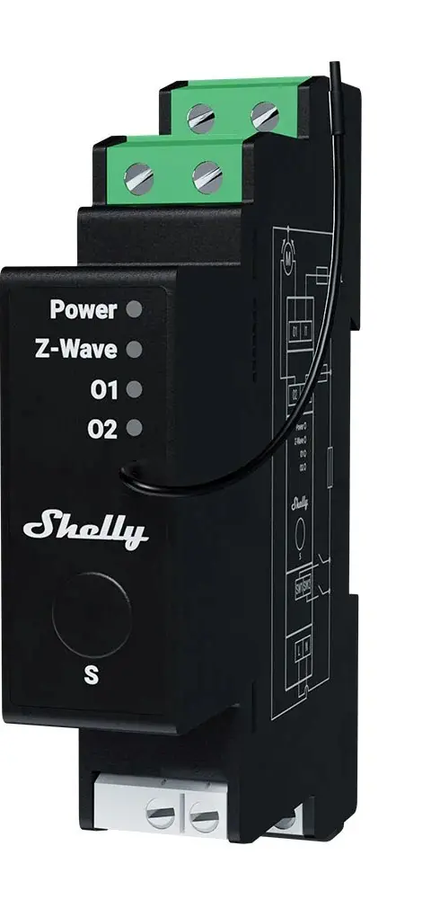 Intelligent DIN-Rail Controller Z-Wave SHELLY Wave Pro Shutter LR