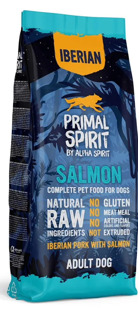 PRIMAL SPIRIT Iberian 70 Salmon – Semi-Moist Dog Food – 12 Kg
