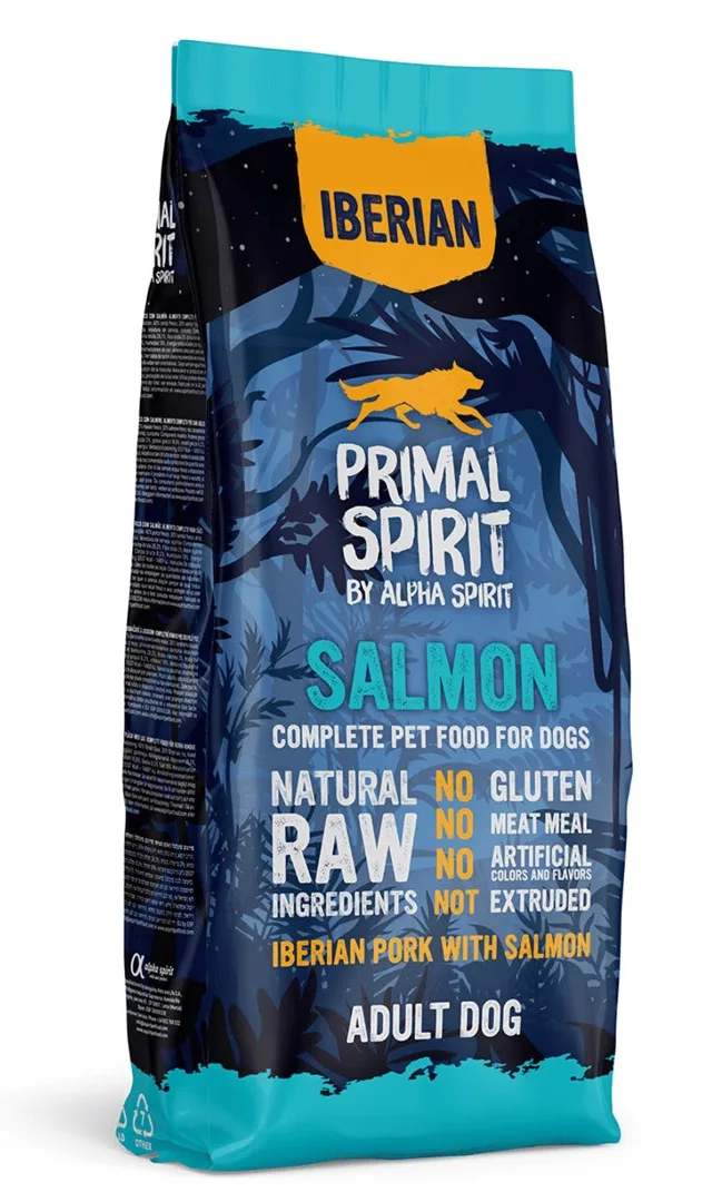 PRIMAL SPIRIT Iberian 70 Salmon – Semi-Moist Dog Food – 12 Kg