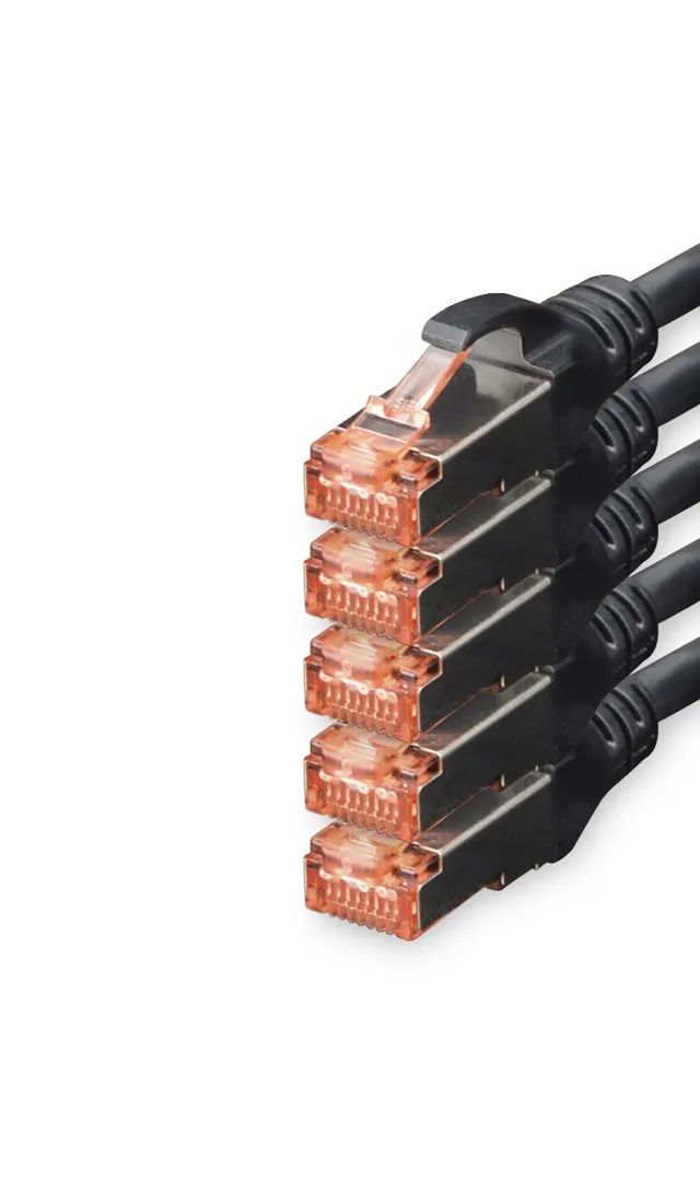 Digitus CAT 6 S/FTP patch cable, 5 pieces