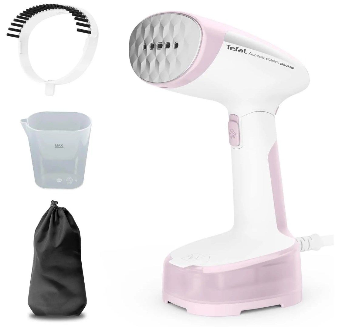 Tefal DT3050 Manual Clothes Steamer 0.12 L 1300 W Pink White