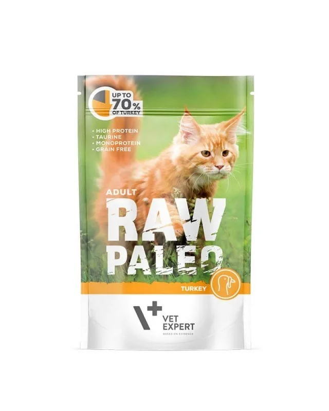 VETEXPERT Raw Paleo Adult Cat Turkey - Wet Cat Food - 100 G