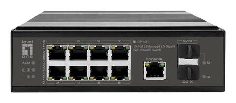 Industr.PoE Switch 8x2.5G PoE/2x1G/10G SFP Uplinks