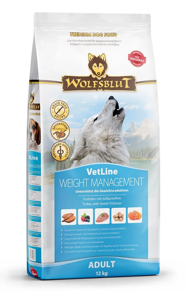 WOLFSBLUT VetLine Weight Management Turkey - Dry Dog Food - 12kg