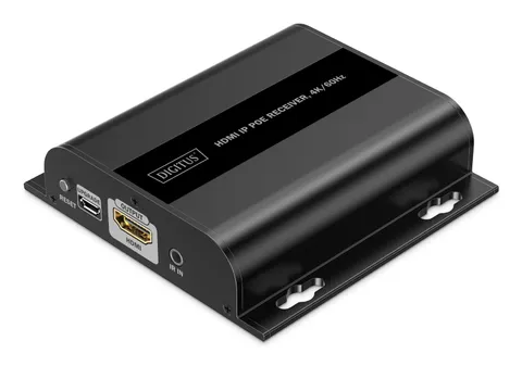 DIGITUS HDMI IP PoE Receiver 4K/60Hz Black