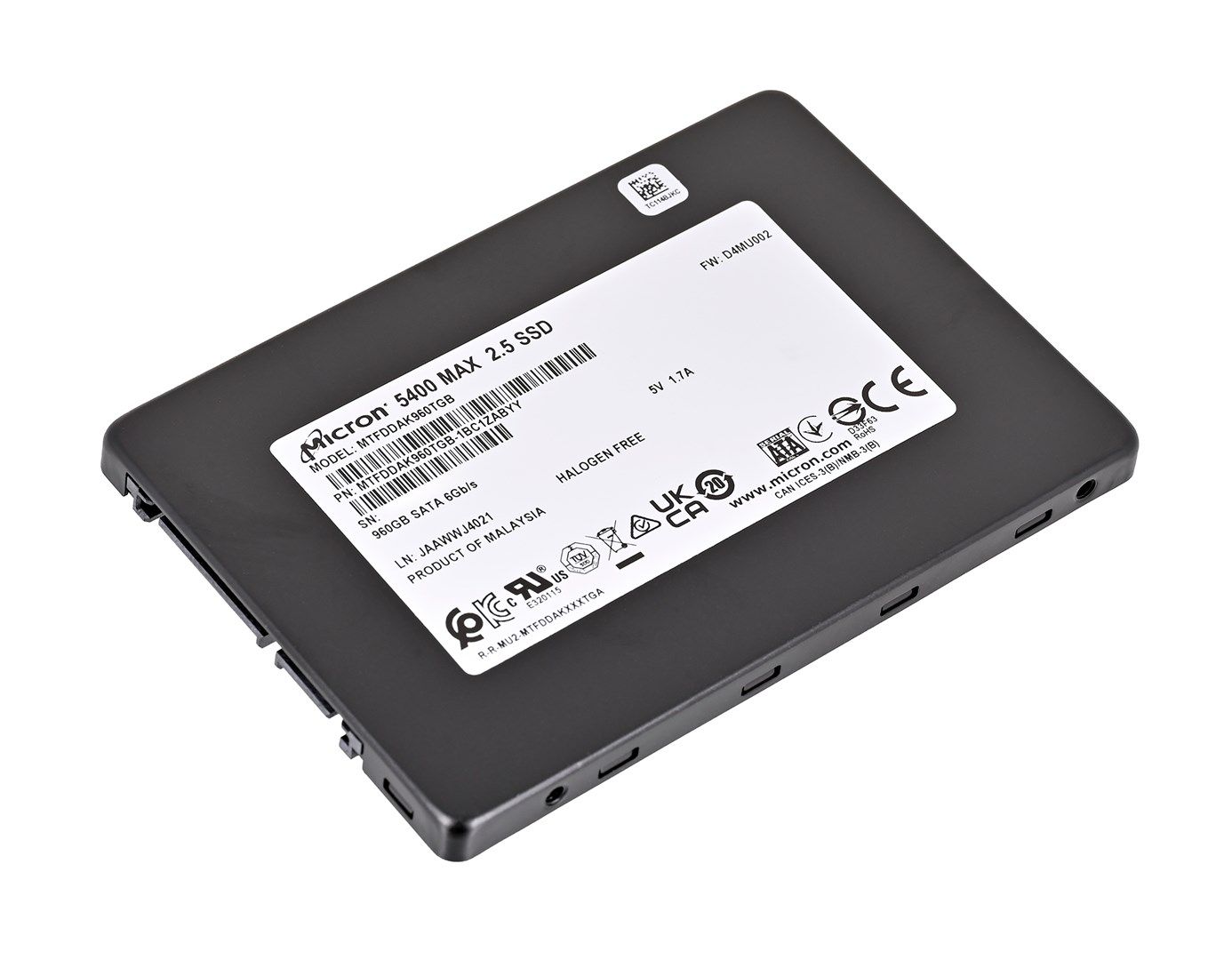 Micron 5400 MAX 960 GB 2.5 Serial ATA III 3D TLC NAND