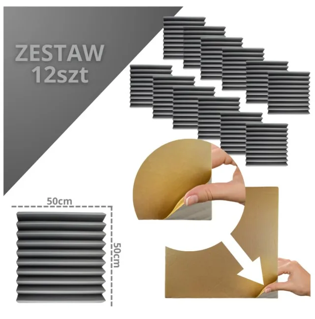 DNA AM4 GY acoustic panel set of 12 pcs. grey