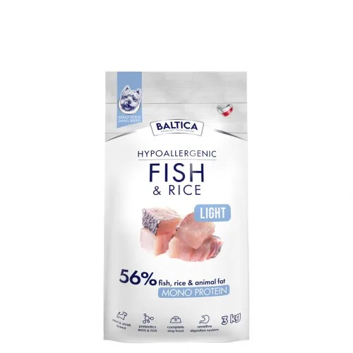 BALTICA Nutraceutic Hypoallergenic Light S Fish With Rice - Dry Dog Food - 3kg