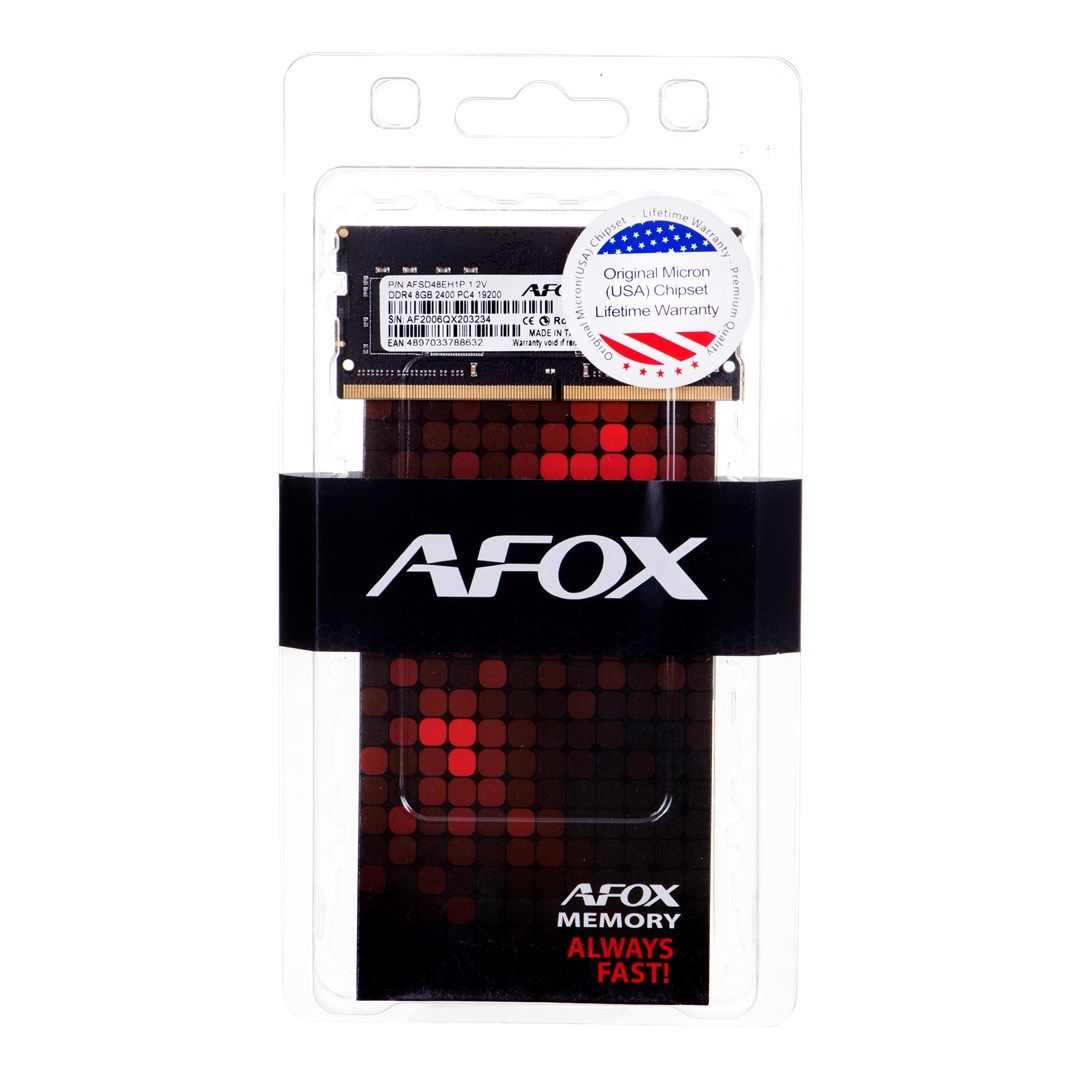 AFOX DDR4 8G 2400 SO DIMM Memory Module 8 GB 1 X 8 GB 2400 MHz