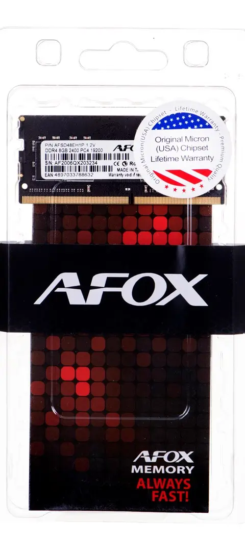 AFOX DDR4 8G 2400 SO DIMM Memory Module 8 GB 1 X 8 GB 2400 MHz