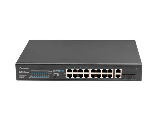 Lanberg 16-Port PoE Switch 2x Gigabit Uplink 150W